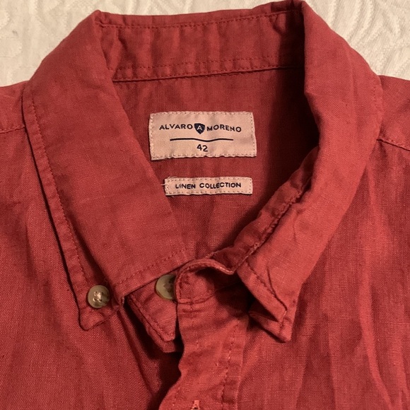 Alvaro A Moreno Linen Blend Button-down Shirt - Picture 3 of 10